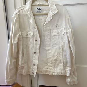Off-white Zara Oversized Denim Jacket